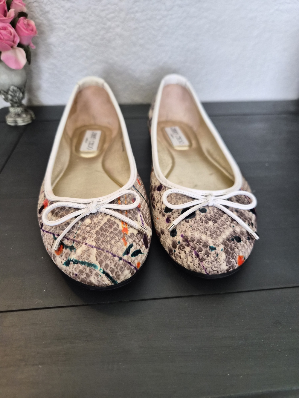 Jimmy Choo Ballet Flats with Multicolor Accents